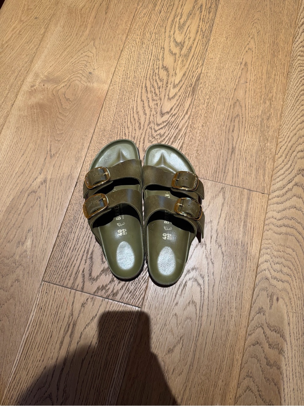 Birkenstock Double-Buckle Slide Sandals - Olive